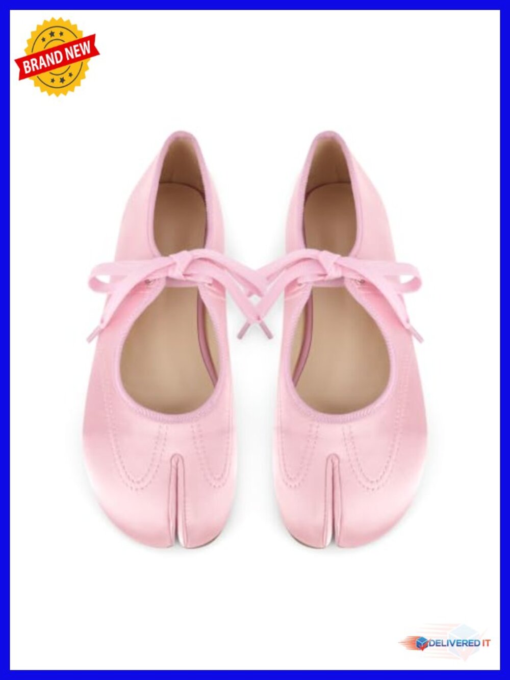 Lace Up Split Toe Flats Mary Jane Tabi Shoes Comfortable Satin